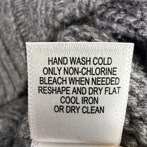 Banana Republic Women Turtleneck Sleeveless Sweater Lambswool Cotton Sz XL Gray - Picture 10 of 12